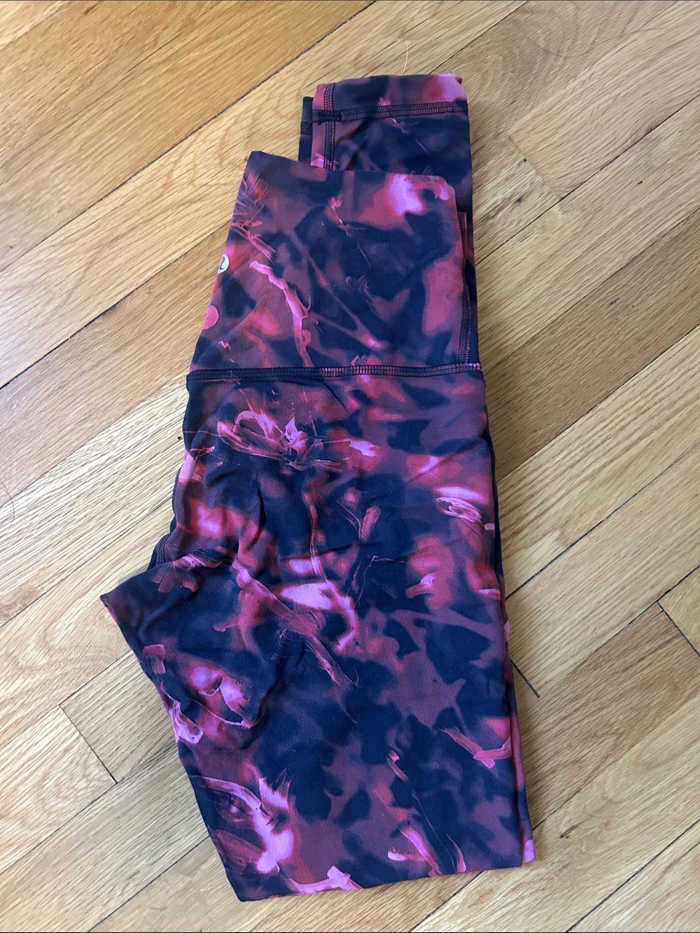 lululemon athletica Tie-Dye Performance Leggings - Pink & Black